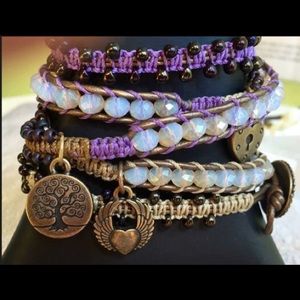 BOHO MACRAME LEATHER WRAP BRACELETS